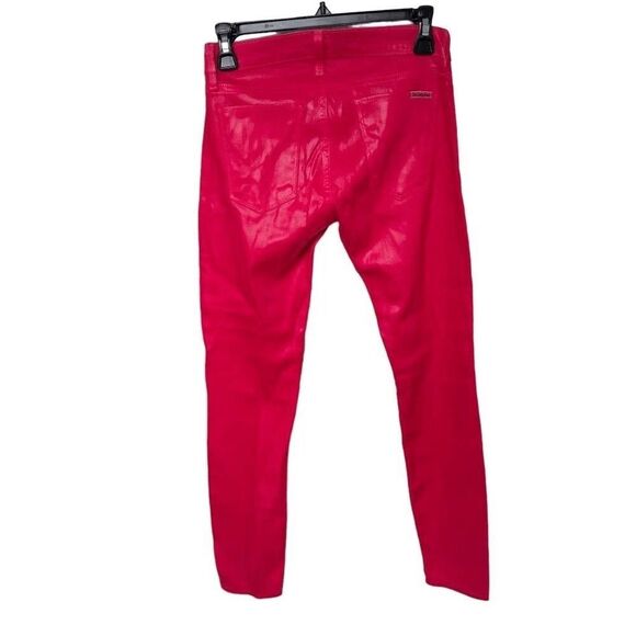 Hudson Women's Super Skinny Waxed Jeans Pink Size 25 - Picture 2 of 8